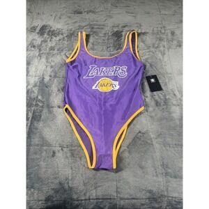 Los Angeles Lakers Ofcl NBA Bodysuit Size Small‎ Purple Sleeveless Skinsuit